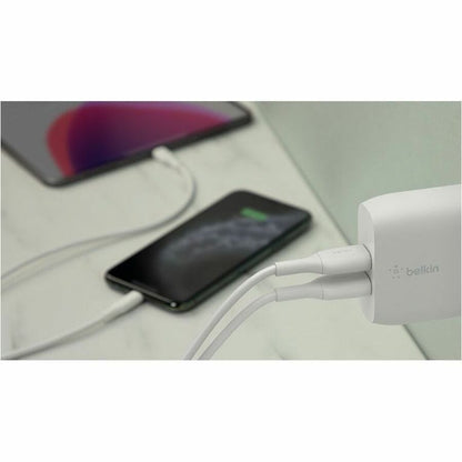 Belkin BoostCharge Dual USB-A Wall Charger 24W (USB-A to USB-C cable included) - Power Adapter - WCE001dq1MWH