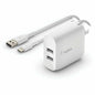 Belkin BoostCharge Dual USB-A Wall Charger 24W (USB-A to USB-C cable included) - Power Adapter - WCE001dq1MWH