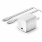 Belkin BoostCharge 30W USB-C GaN Wall Charger (USB-C Cable included) - Power Adapter - WCH001dq1MWH-B6