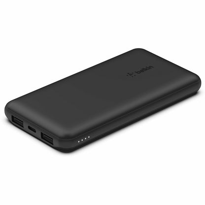 Belkin 15W USB-C 3-Port Power Bank - 10k mAh - 1xUSB-C (15W), 2xUSB-A (10W) - Portable Charger - w/ USB-C Cable - Black - BPB011btBK