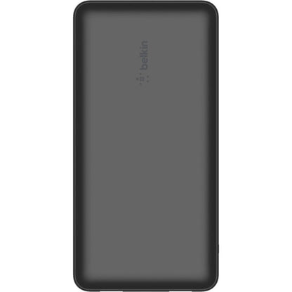 Belkin 15W 3-port USB Power Bank - 20K mAh - 2xUSB-A (12W), 1xUSB-C (15W) - Portable Charger - w/ USB-A to USB-C Cable - Black - BPB012btBK