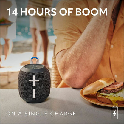 Ultimate Ears WONDERBOOM 4 Portable Waterproof Bluetooth Speaker With Big Bass and 360-Degree Sound, Dustproof Floating Speaker With 131ft (40m) Range, Gray - 984-001879