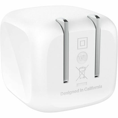 Belkin 45W Portable Cubic USB-C Wall Charger w/ USB-C Cable - 1xUSB-C - Foldable Prongs - Fast Charge - Power Adapter - White - WCA013dq1MWH-B6