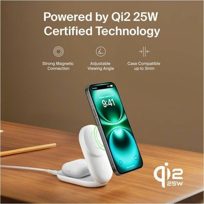 Belkin 25W 2-in-1 Wireless Foldable Magnetic Qi2 Charging Pad for Smartphones & Airpods