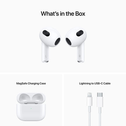 Apple AirPods (3rd generation) with Lightning Charging Case ƒ?? White ƒ?? MPNY3AM/A