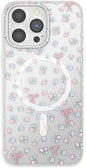 PopSockets iPhone 15 Pro Max Phone Case with MagSafe, Wireless Charging Compatible, Bow - Bows & Blooms