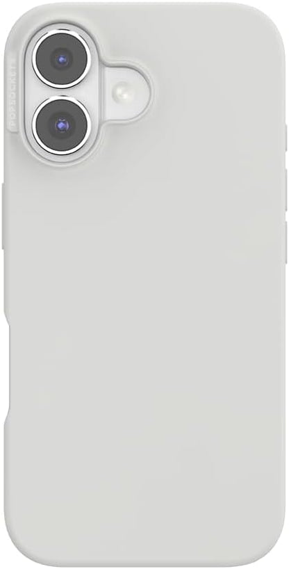 PopSockets iPhone 16 Phone Case with MagSafe, Wireless Charging Compatible, White - Horchata