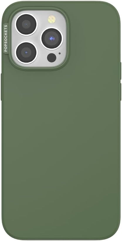 PopSockets iPhone 15 Pro Max Phone Case with MagSafe, Wireless Charging Compatible, Green - Olive