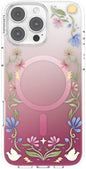 PopSockets iPhone 16 Pro Max Phone Case with MagSafe, Wireless Charging Compatible, Disney - Boho Wildflowers Maroon
