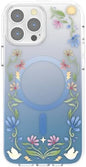 PopSockets iPhone 13 Pro Max Phone Case with MagSafe, Wireless Charging Compatible, Disney - Boho Wildflowers Blue