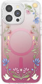 PopSockets iPhone 15 Pro Max Phone Case with MagSafe, Wireless Charging Compatible, Disney - Boho Wildflowers Maroon