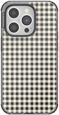 PopSockets iPhone 14 Pro Phone Case with MagSafe- Black Gingham
