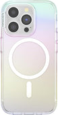 PopSockets iPhone 15 Pro Phone Case with MagSafe- Shimmer | Magnetic, Wireless Charging, Camera & Drop Protection, Rainbow, Colorful, iPad, Removable, Popper