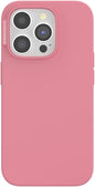 PopSockets iPhone 15 Pro Phone Case with MagSafe- Putty | Magnetic, Wireless Charging, Camera & Drop Protection, Pink, Winter, Snowflake