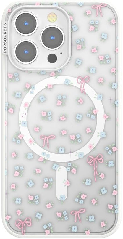 PopSockets iPhone 13 Pro Phone Case with MagSafe, Wireless Charging Compatible, Bow - Bows & Blooms