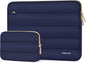 MOSISO 17-17.3 inch Laptop Case, 17.3 inch Puffy Laptop Sleeve Compatible with Dell XPS/HP Pavilion/Ideapad/Acer/Alienware/HP Omen Notebook Computer, Polyester Horizontal Bag with Small Case,Navy Blue