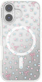 PopSockets iPhone 16 Phone Case with MagSafe, Wireless Charging Compatible, Bow - Bows & Blooms