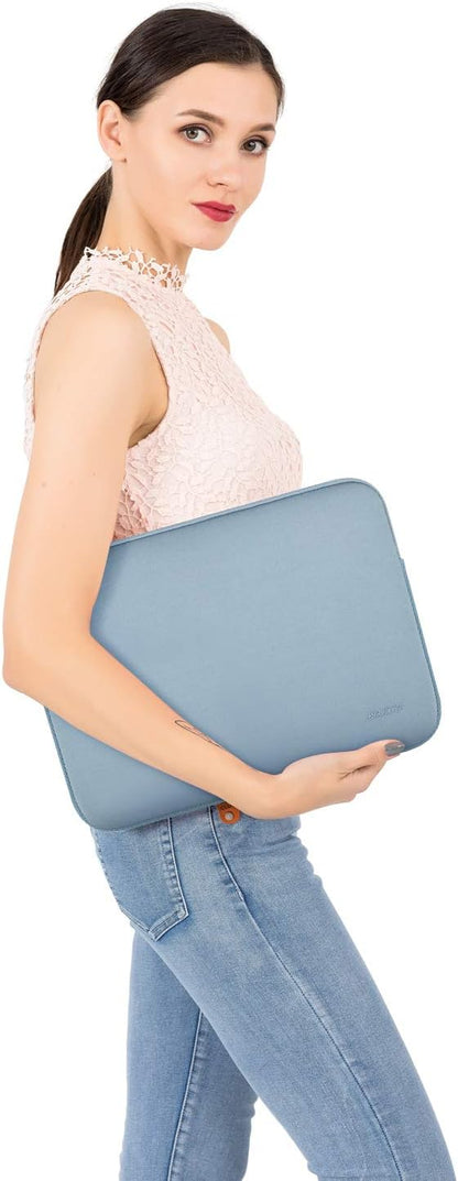MOSISO Laptop Case 13.3 inch, 13-13.3 inch Laptop Sleeve Bag Compatible with MacBook Air/Pro 13 / Pro 14, HP Dell ASUS Lenovo Notebook, Neoprene Computer Sleeve Bag with Small Case, Airy Blue