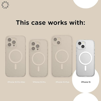 PopSockets iPhone 15 Phone Case with MagSafe- Main Character | Magnetic, Wireless Charging, Camera & Drop Protection, Dragon