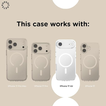 PopSockets iPhone 17 Air Phone Case with MagSafe, Wireless Charging Compatible, Disney - Boho Wildflowers Maroon