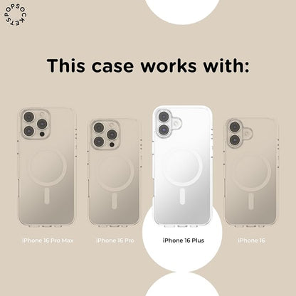 PopSockets iPhone 16 Plus Phone Case with MagSafe- Starstruck | Magnetic, Wireless Charging, Camera & Drop Protection, Electronic Accessories, For iPad/Kindle/iPhone/Android