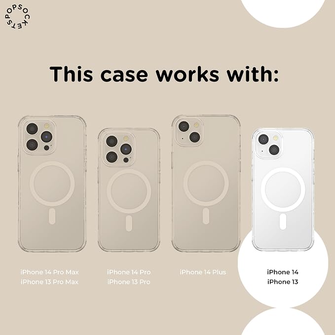 PopSockets iPhone 14 Phone Case with MagSafe- Fireheart | Magnetic, Wireless Charging, Camera & Drop Protection, Acotar, Throne, Glass, Sarah, Dragon