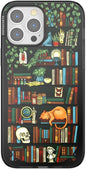 PopSockets iPhone 13 Pro Max Phone Case with MagSafe, Wireless Charging Compatible, Bookish - Storied Shelves