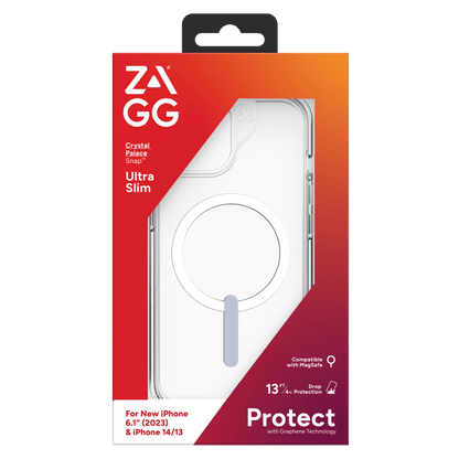 ZAGG Crystal Palace Snap Case for Apple iPhone 15 / 14 / 13 Clear