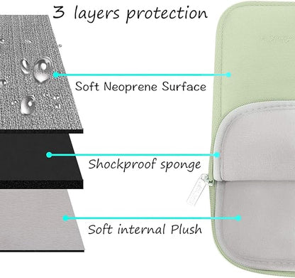 MOSISO Laptop Case 13 inch, 13 inch Laptop Sleeve Bag Compatible with MacBook Air 13 M4 M3 M2 M1 2025-2018 / Pro 13 M2 M1 2025-2016, Neoprene Computer Sleeve Bag with Small Case, Sage Green