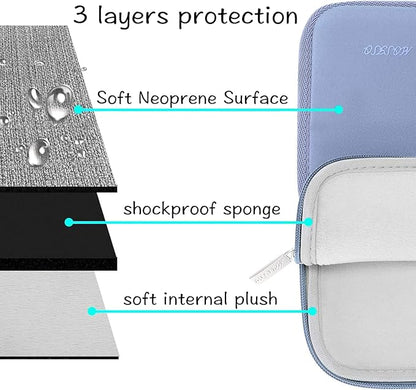 MOSISO Laptop Case 13 inch, 13 inch Laptop Sleeve Bag Compatible with MacBook Air 13 M4 M3 M2 M1 2025-2018 / Pro 13 M2 M1 2025-2016, Neoprene Computer Sleeve Bag with Small Case, Serenity Blue