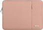 MOSISO Laptop Case 13.3 inch, 13-13.3 inch Laptop Sleeve Compatible with MacBook Air/Pro 13 / Pro 14, HP Dell ASUS Lenovo Notebook, Polyester Vertical Computer Sleeve Bag with Pocket, Salmon Pink