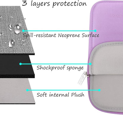 MOSISO Laptop Case 15 inch, 15 inch Laptop Sleeve Bag Compatible with MacBook Air 15 M4 A3241 M3 A3114 M2 A2941 2025 2024 2023, Dell XPS 15, Neoprene Computer Sleeve Bag with Small Case, Purple