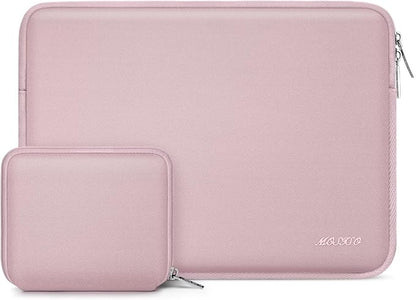 MOSISO Laptop Case 13 inch, 13 inch Laptop Sleeve Bag Compatible with MacBook Air 13 M4 M3 M2 M1 2025-2018 / Pro 13 M2 M1 2025-2016, Neoprene Computer Sleeve Bag with Small Case, Baby Pink