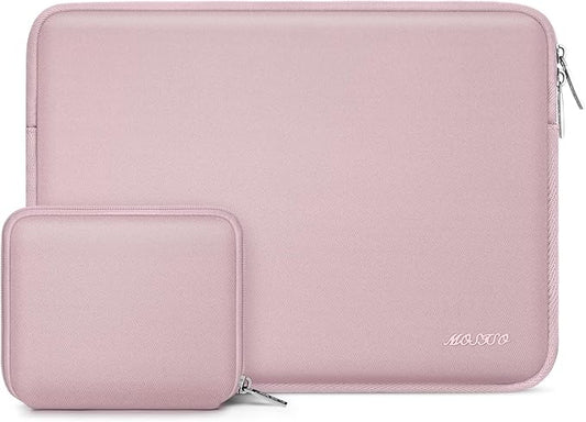 MOSISO Laptop Case 13 inch, 13 inch Laptop Sleeve Bag Compatible with MacBook Air 13 M4 M3 M2 M1 2025-2018 / Pro 13 M2 M1 2025-2016, Neoprene Computer Sleeve Bag with Small Case, Baby Pink
