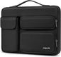 MOSISO 360 Protective Laptop Case 13 inch, Laptop Sleeve Compatible with MacBook Air 13 inch M4 M3 M2 M1 2025-2018 / Pro 13 M2 M1 2025-2016, Side Open Bag with 2 Raised&1 Flapover Pockets, Black