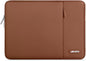 MOSISO Laptop Case 15 inch, 15 inch Laptop Sleeve Compatible with MacBook Air 15 M4 A3241 M3 A3114 M2 A2941 2025 2024 2023,Dell XPS 15,Polyester Vertical Computer Sleeve Bag with Pocket, Caramel Brown