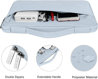 MOSISO Compatible with MacBook Air 13 inch Case 2025 2024 2023 2022 M4 A3240 M3 A3113 M2 A2681, Hard Shell&Sleeve Bag&Keyboard Skin&Webcam Cover&Screen Film for MacBook Air 13.6 inch, Baby Blue