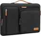 MOSISO 360 Protective Laptop Case 15 inch, 15 inch Laptop Sleeve Compatible with MacBook Air M4 M3 M2 2025 2024 2023, Dell XPS Plus, Side Open Carrying Case with 4 Zipper Pockets&Handle, Black