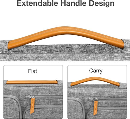 MOSISO 360 Protective Laptop Case 17.3 inch, 17-17.3 inch Laptop Sleeve Compatible with Dell, HP, Lenovo, Asus, Acer, Alienware, Side Open Carrying Case with 4 Zipper Pockets&Handle, Gray