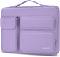 MOSISO 360 Protective Laptop Case 13.3 inch, 13-13.3 inch Laptop Sleeve Compatible with MacBook Air/Pro 13 / Pro 14, HP Dell ASUS Lenovo, Side Open Bag with 2 Raised&1 Flapover Pockets, Purple
