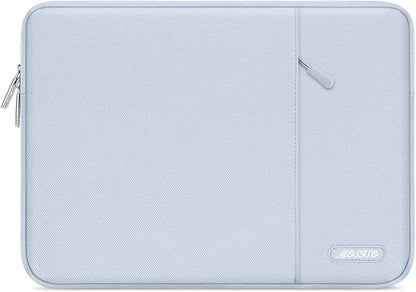 MOSISO Laptop Case 15 inch, 15 inch Laptop Sleeve Compatible with MacBook Air 15 M4 A3241 M3 A3114 M2 A2941 2025 2024 2023,Dell XPS 15,Polyester Vertical Computer Sleeve Bag with Pocket, Baby Blue