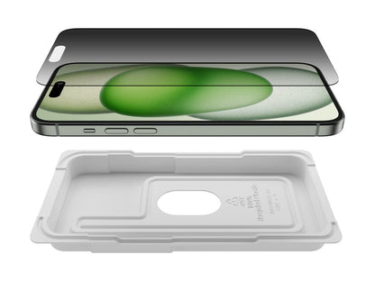 Belkin ScreenForce Pro - Screen protector for cellular phone - 2.5D - glass - with privacy filter - glass - for Apple iPhone OVA148ZZ