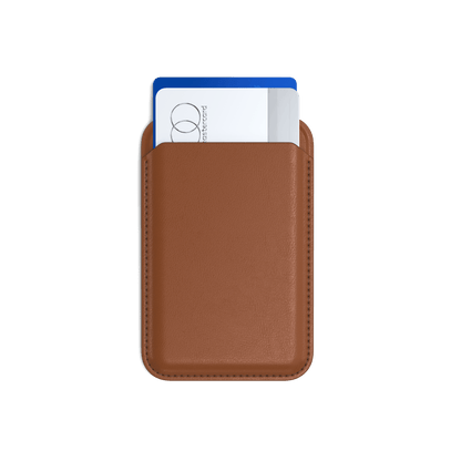 Vegan-Leather Magnetic Wallet Stand