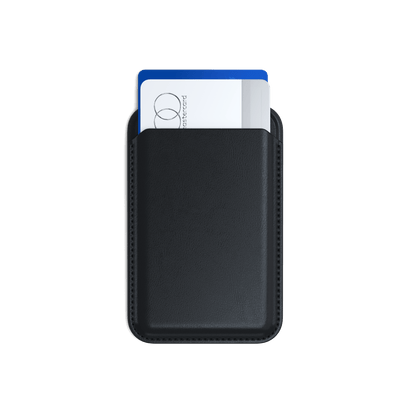 Vegan-Leather Magnetic Wallet Stand