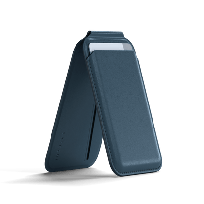 Vegan-Leather Magnetic Wallet Stand